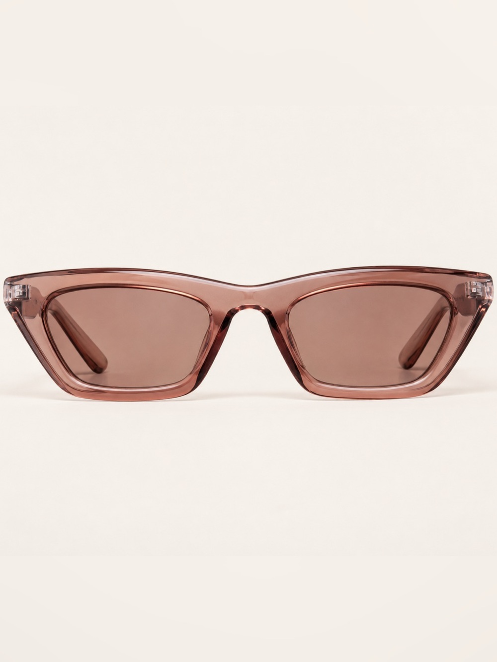 MANGO BLUSH PINK ACETATE FRAMES WITH SEPIA BROWN LENS CAT EYE SUNGLASSES